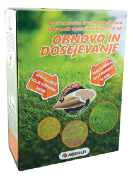 TRAVNA MEŠANICA ZA OBNOVO IN DOSEJEVANJE(OBLOŽENO SEME) 250G - AGROLIT