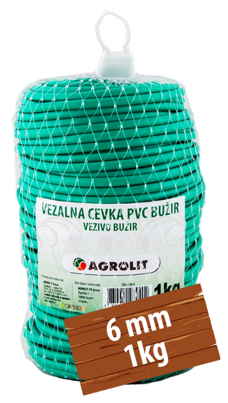 VEZALNA CEVKA PVC BUŽIR 6MM 1KG - AGROLIT