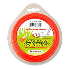 NITKA ZA KOSILNICE 2,7 MM X 15 M (PRO)- OKROGLA - AGROLIT